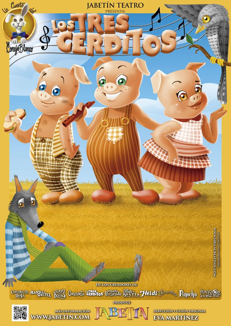 Cartel de Los Tres Cerditos