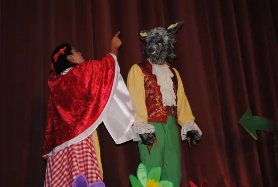 Escena de Caperucita Roja