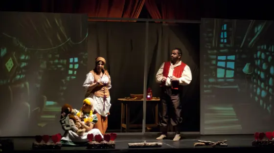 Escena de Hansel y Gretel