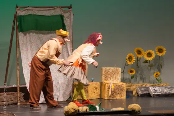 Escena de Los Tres Cerditos