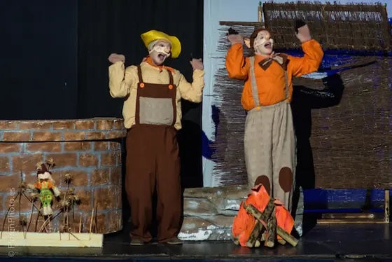 Escena de Los Tres Cerditos